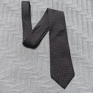 Vintage Mario Valentino brown geometric print tie